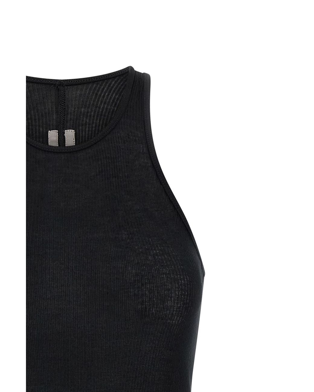 Rick Owens Black Viscose Tank Tops