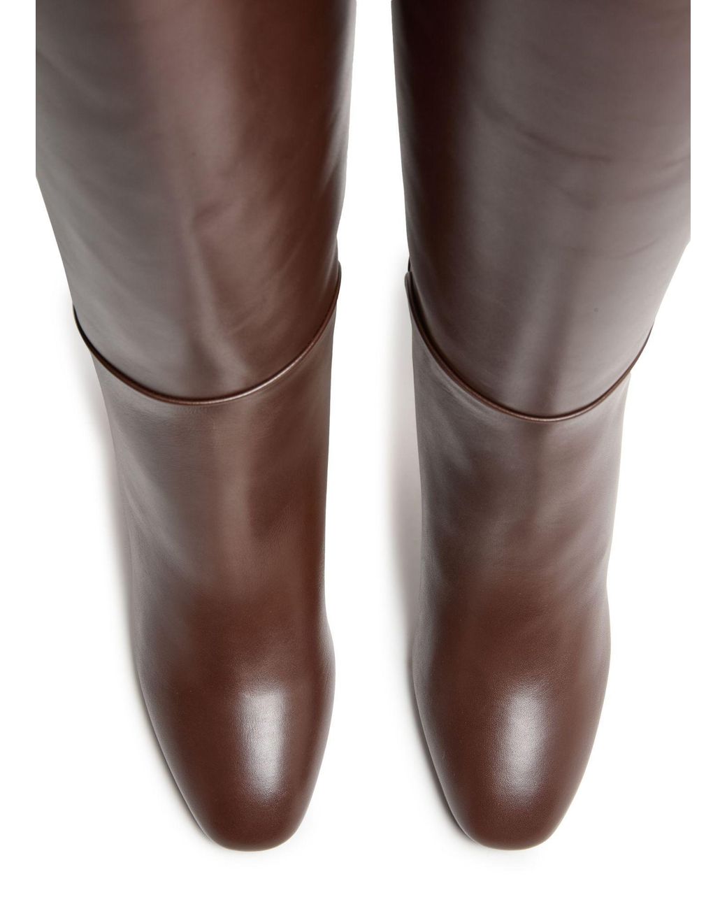 Aquazzura Brown Sellier 85 Knee-High Boots
