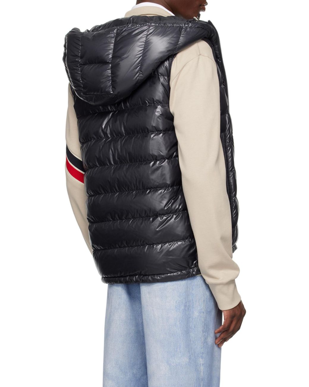 Moncler Black Barant Hooded Down Gilet for men