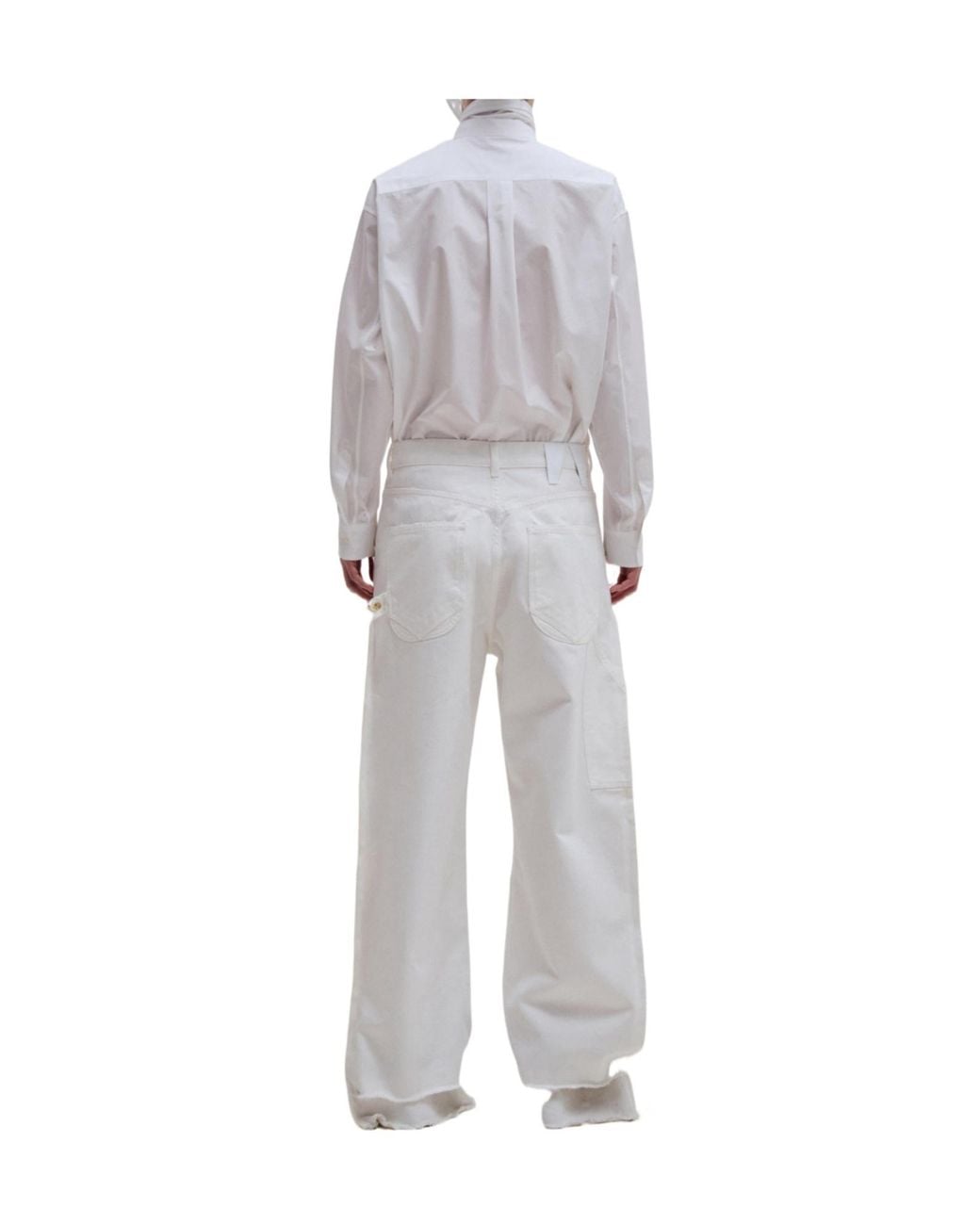 DARKPARK White Meg Detachable-Foulard Shirt