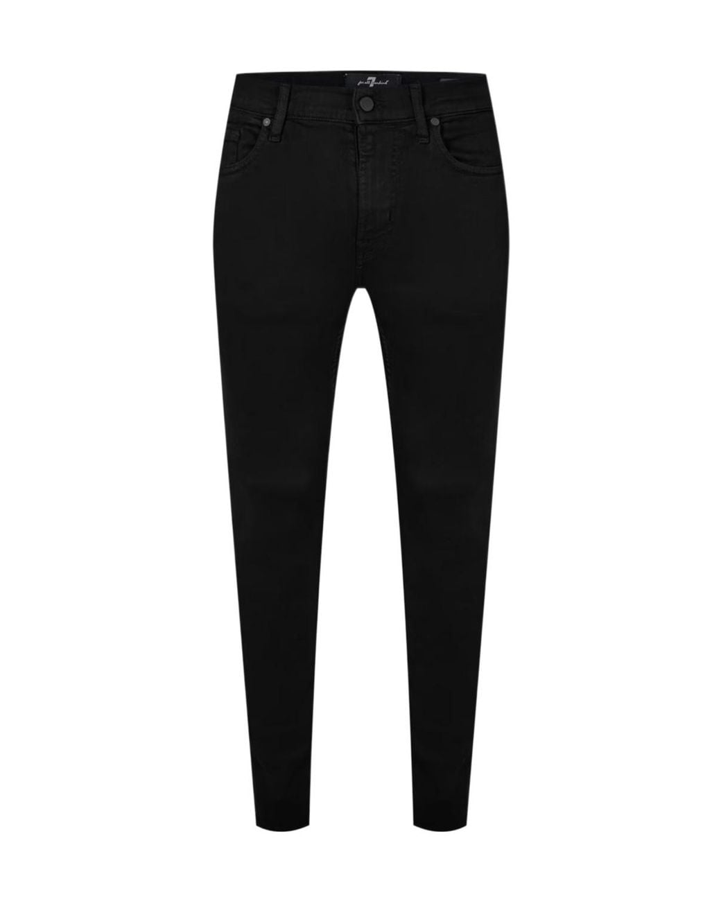 7 For All Mankind Black Tapered Jeans for men