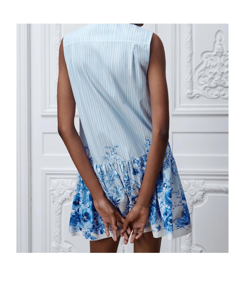 Dior Blue Iviera Short Flared Dress