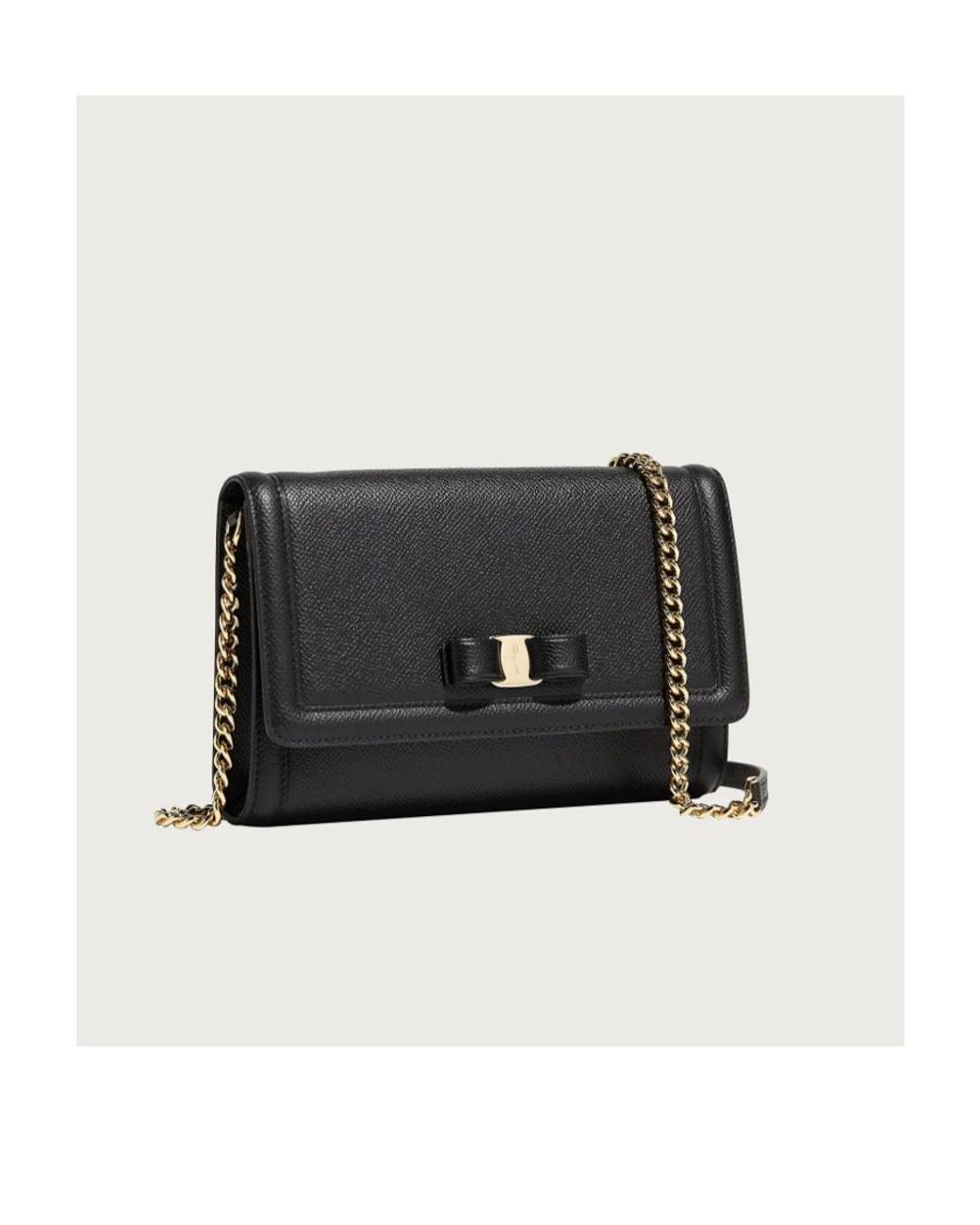 Ferragamo Black Mini Clutch Bag