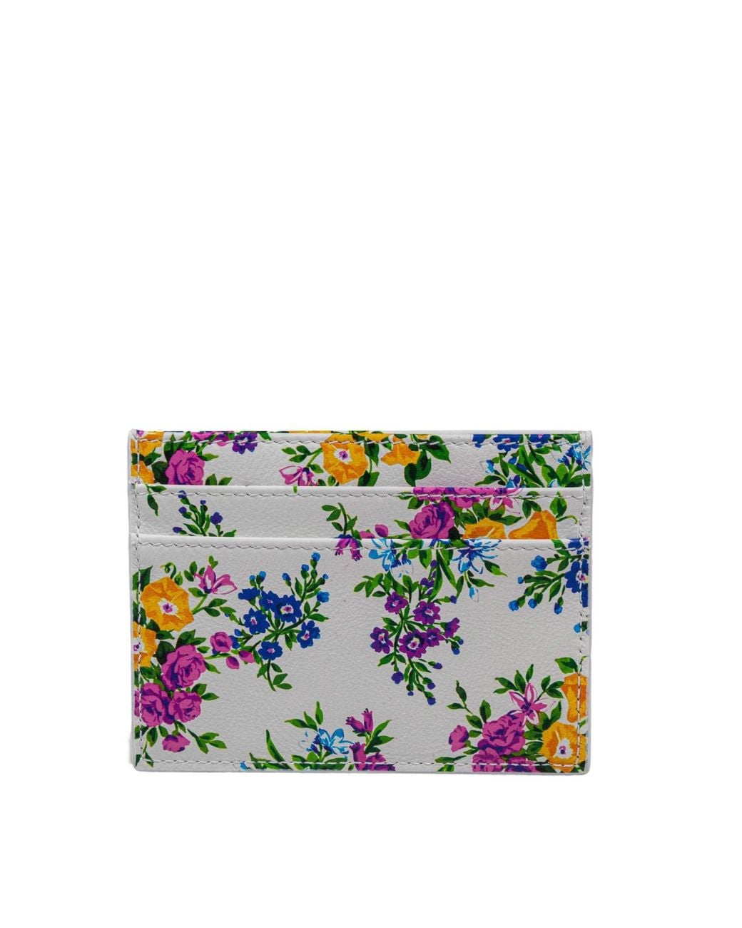 Dolce & Gabbana White Floral Printed Card Holder