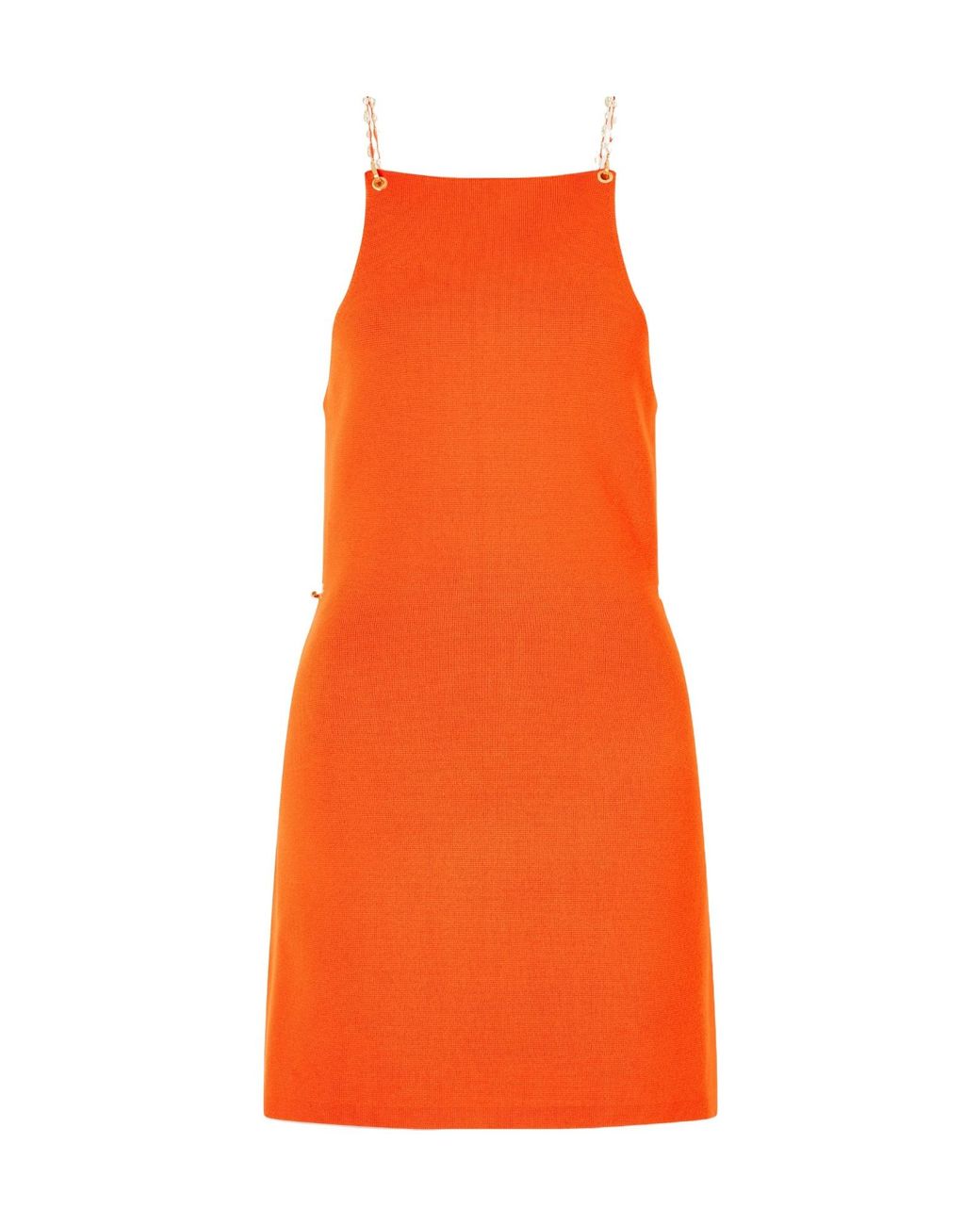 Cult Gaia Orange Open-Back Embellished Stretch Mini Dress
