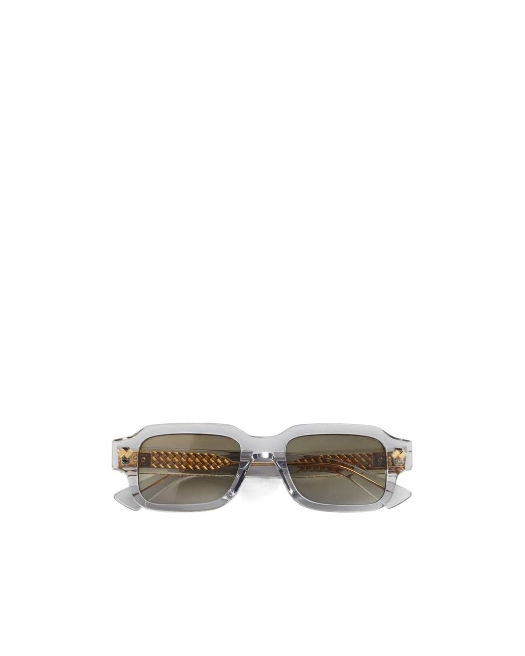 Bottega Veneta Multicolor Intrecciato Rectangular Sunglasses