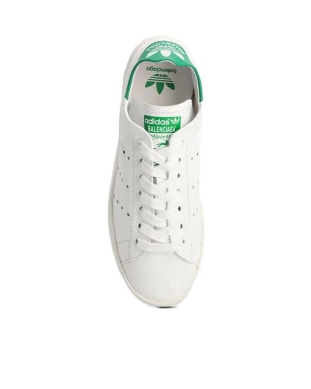 Balenciaga White Stan Smith Lace-Up Sneakers