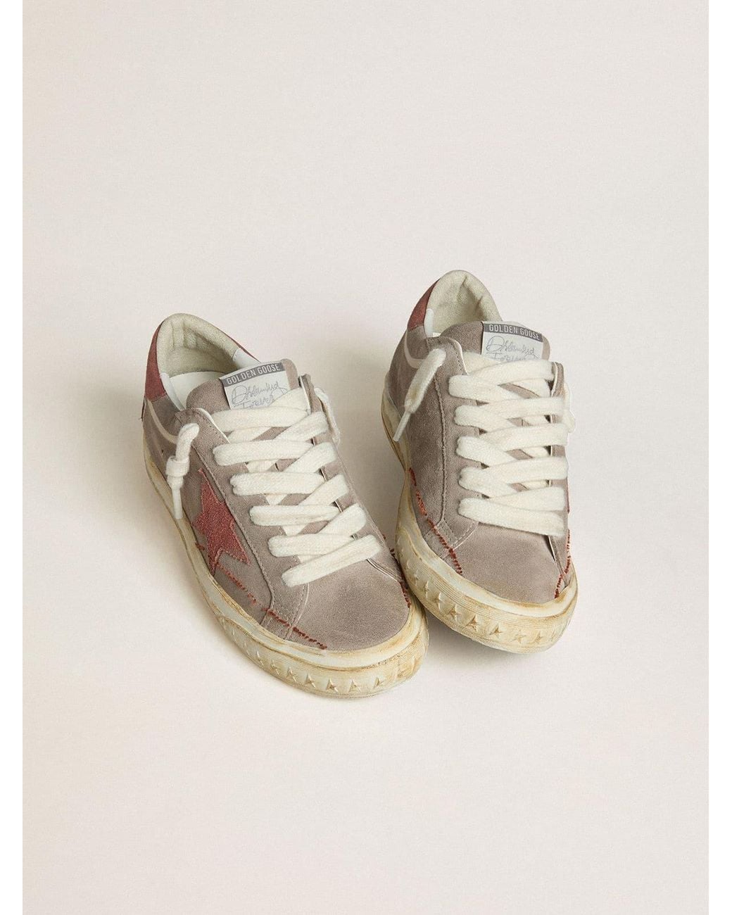 Golden Goose Deluxe Brand Brown Super-Star Destroyed Foxing Sneakers