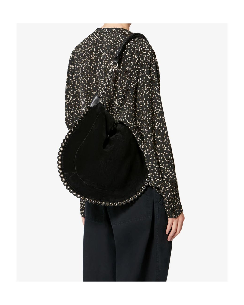 Isabel Marant Black Oskan Hobo Soft Shoulder Bag