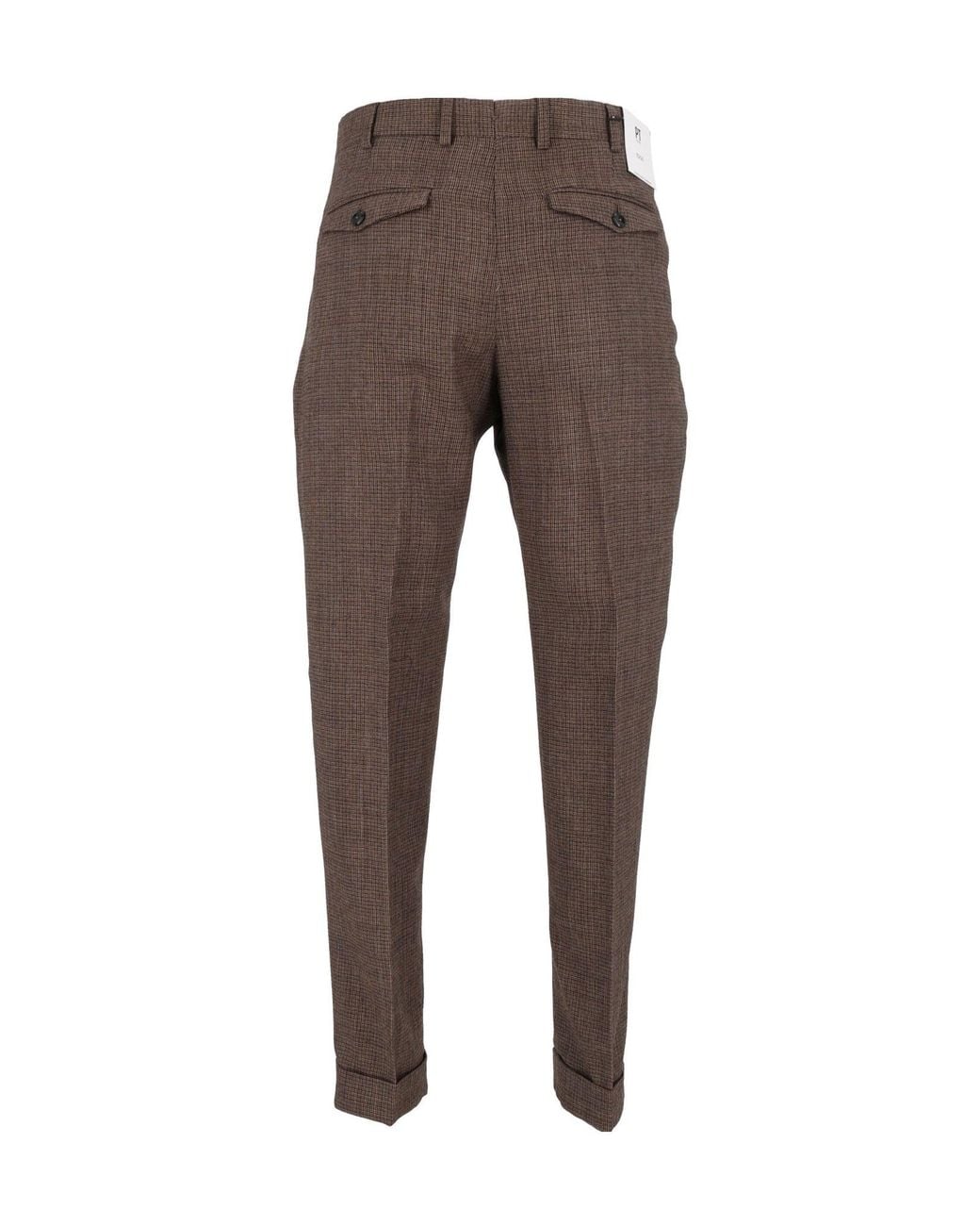 PT01 Gray Casual Trousers With Belt Loops for men
