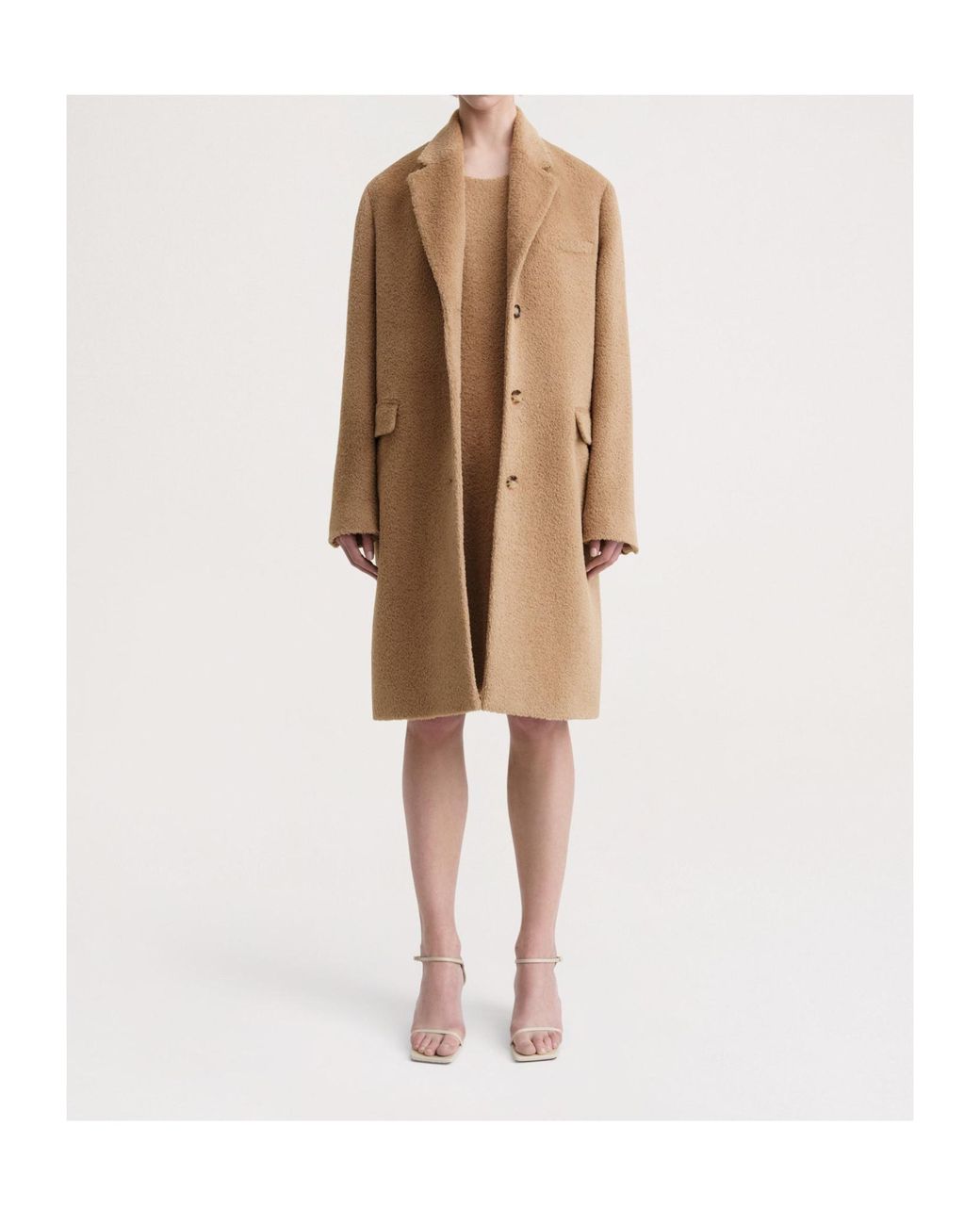 Totême Brown Totême Collared Button-Up Coat