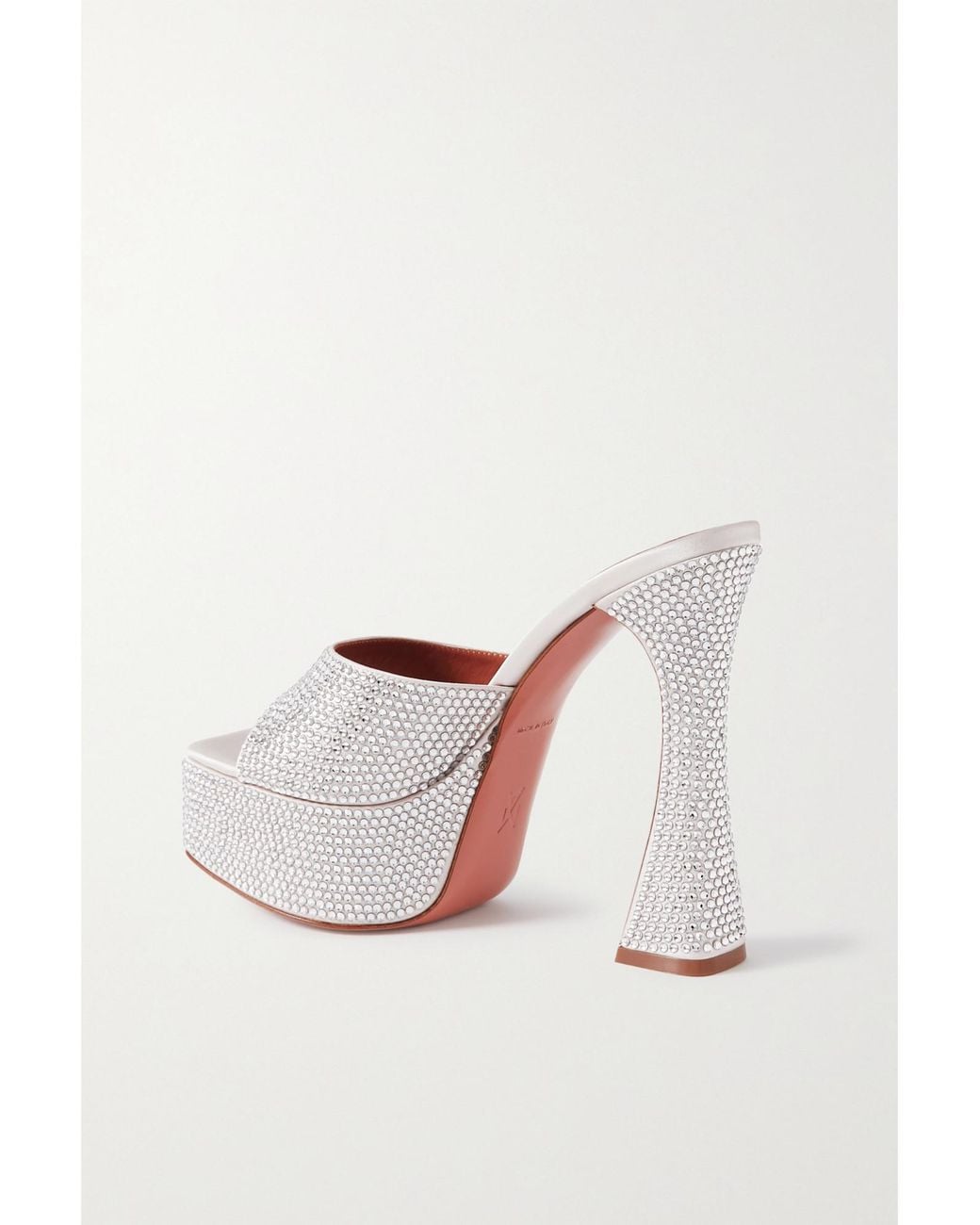 AMINA MUADDI White High-Heeled Sandals