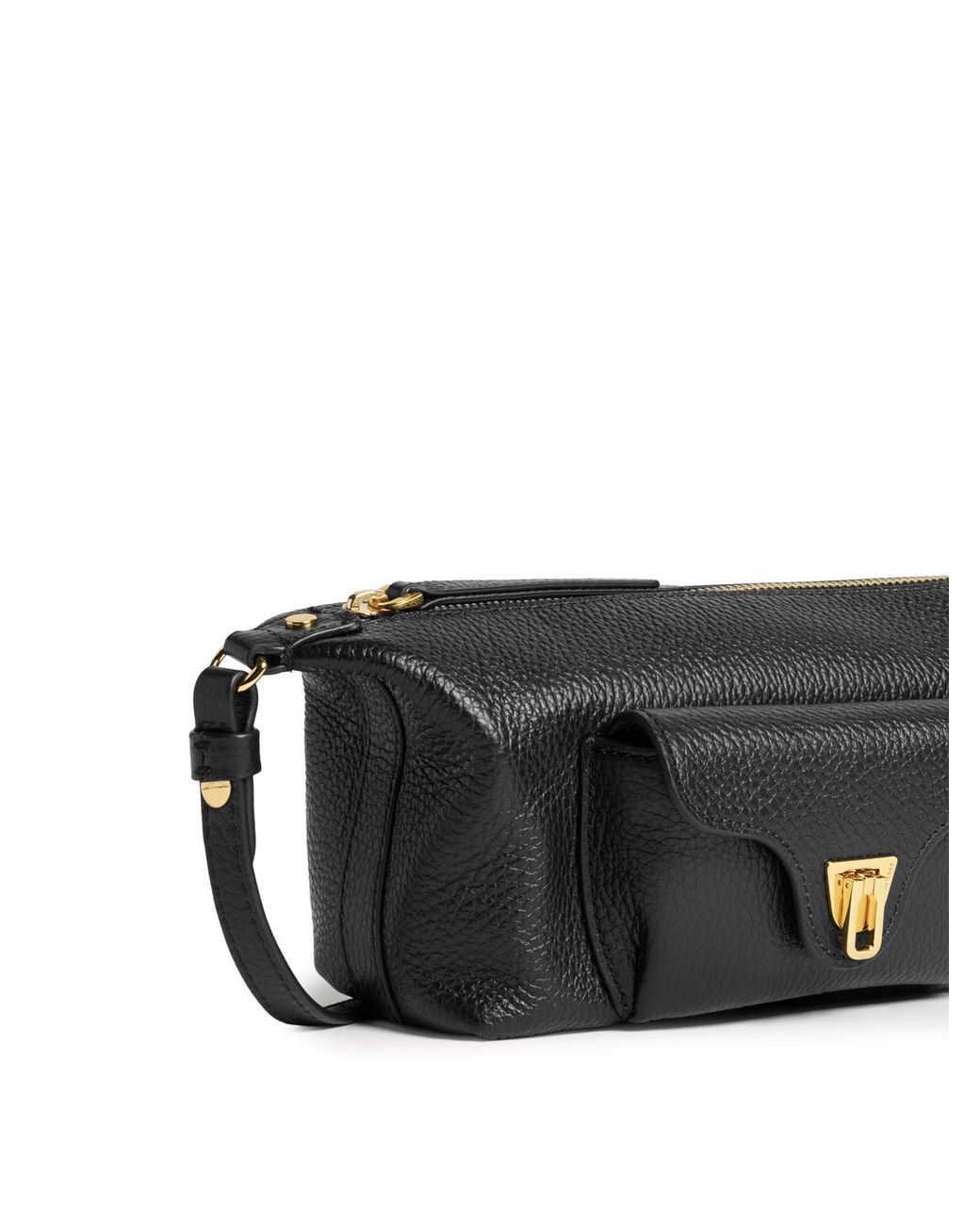 Coccinelle Black Front-Pocket Shoulder Bag