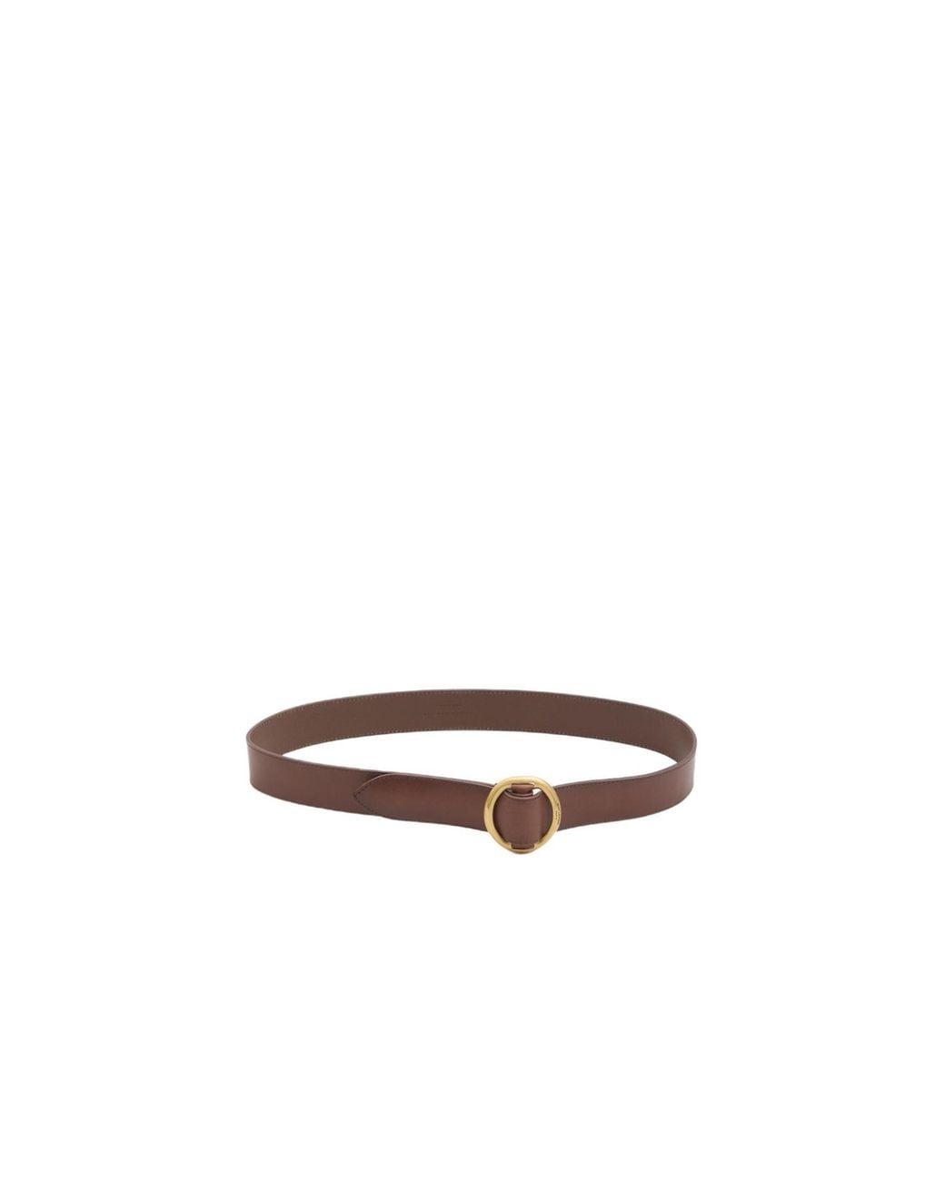 Saint Laurent White Oval Buckle Belt