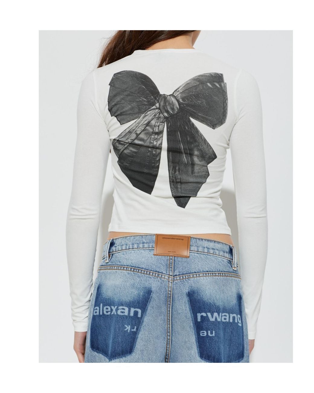Marc Jacobs White Logo Printed Long Sleeved T-Shirt