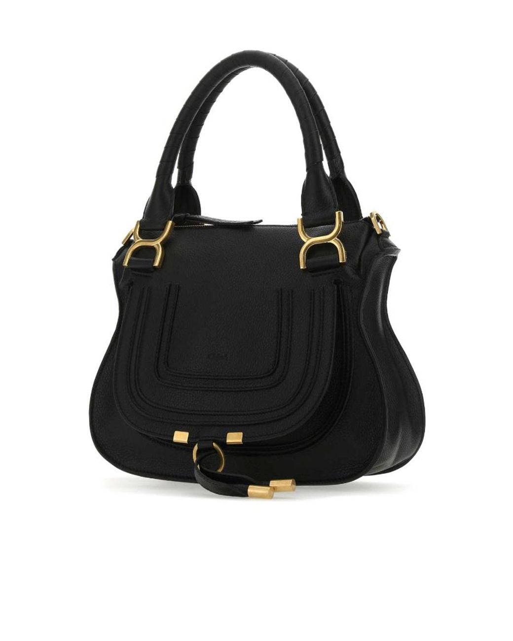Chloé Black Chloé Marcie Foldover Top Tote Bag