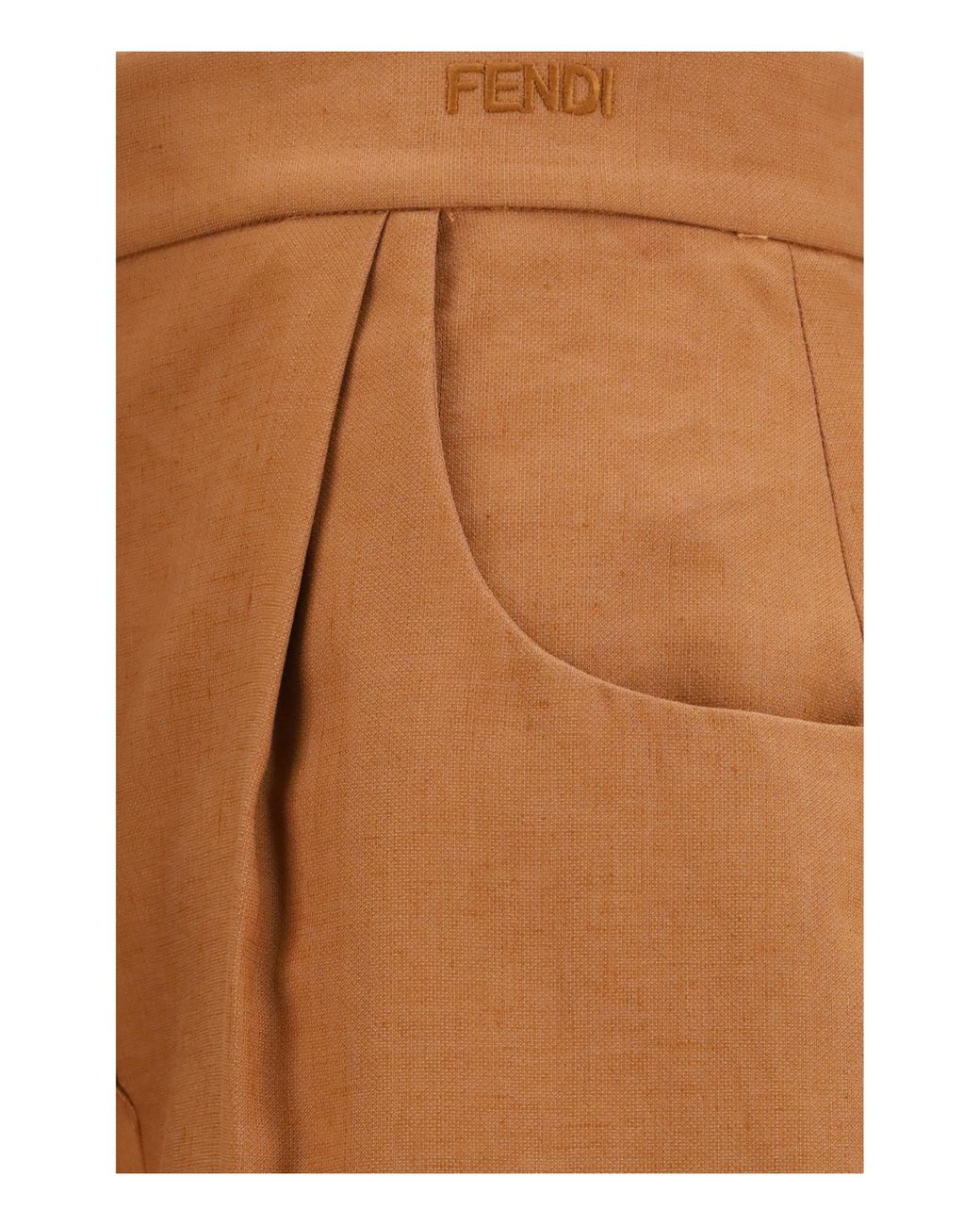 Fendi Brown Balloon-Waist Elasticated Cuffs Pants
