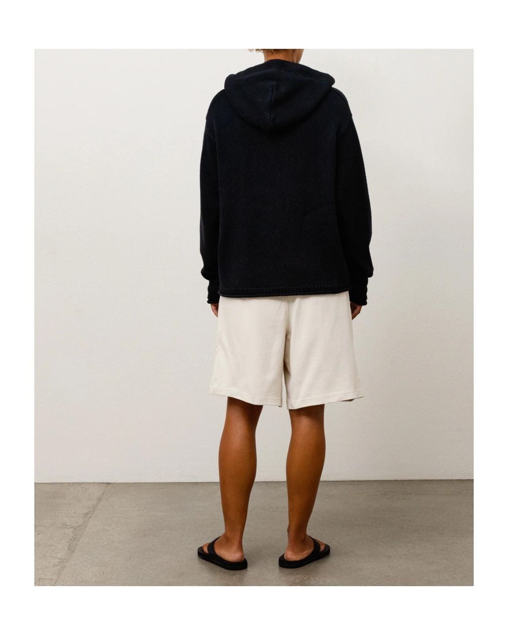 Stussy Black Beach Hooded Sweater for men