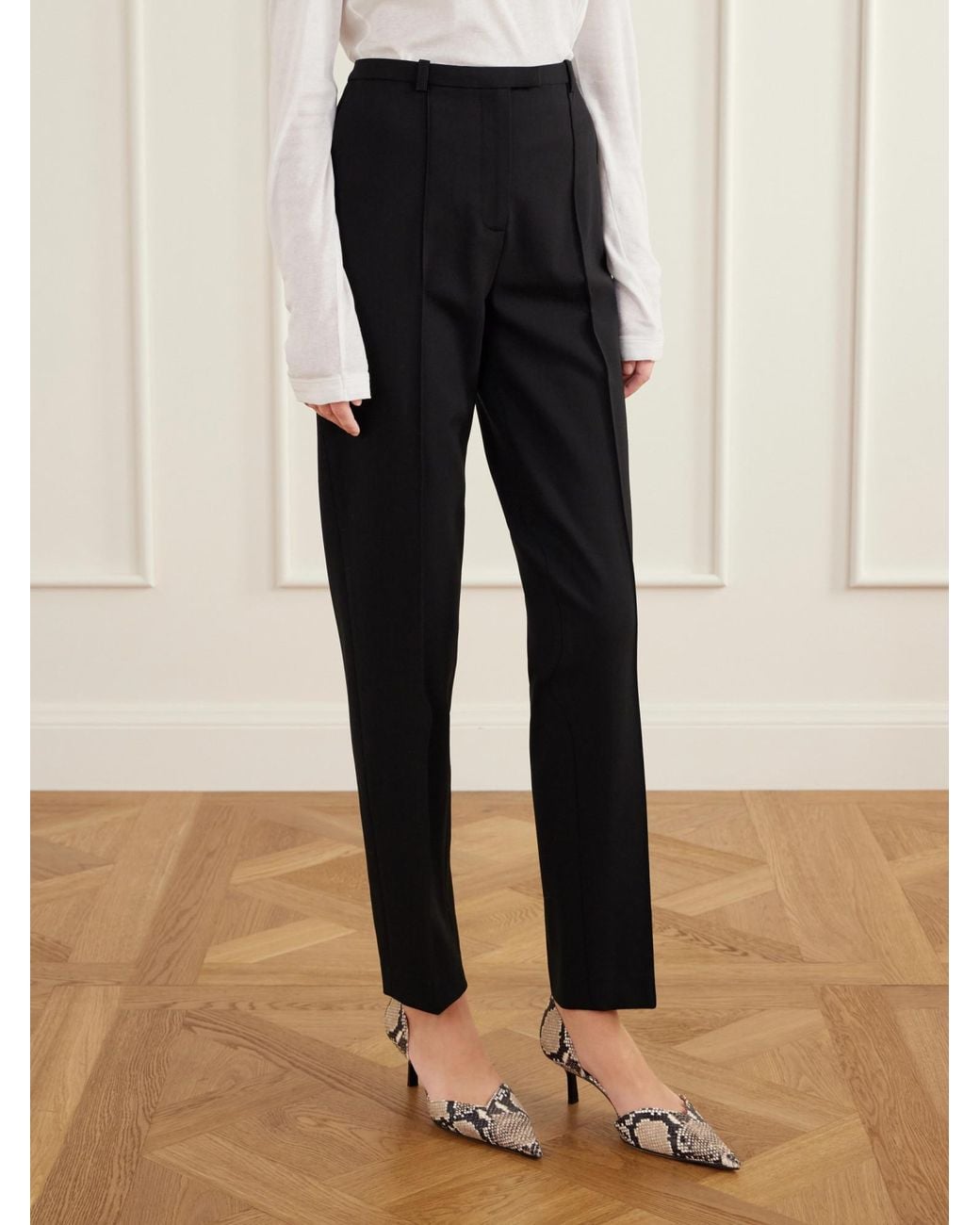 Loulou de Saison Black Malka Lds Seam-Detail Trousers