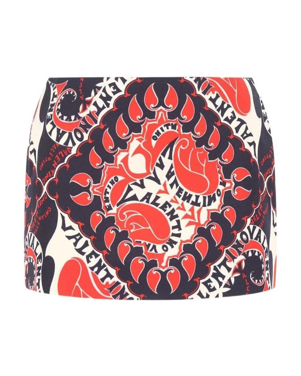 Valentino Multicolored Logo-Printed Skirt