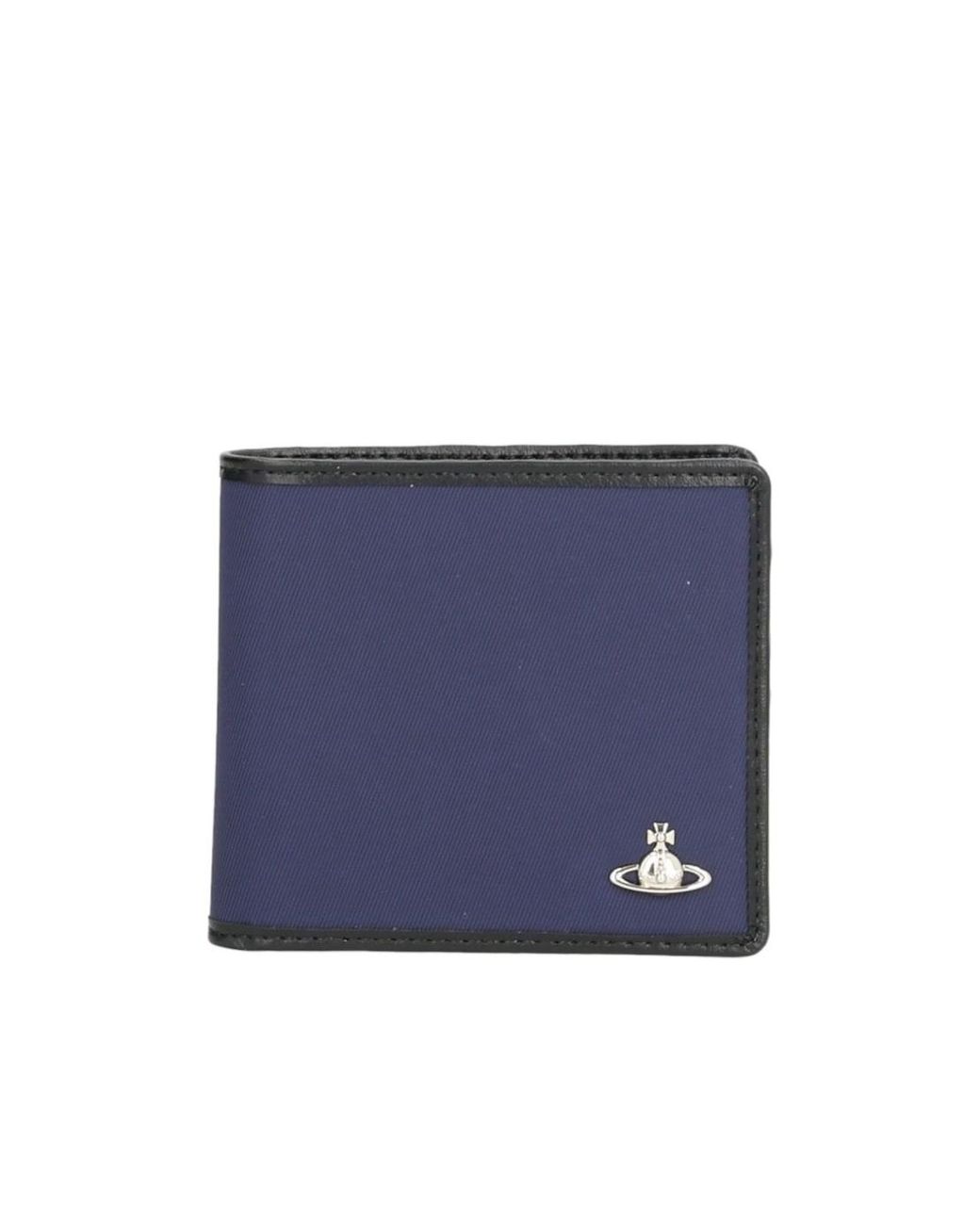 Vivienne Westwood Blue Orb-Plaque Bifold Wallet