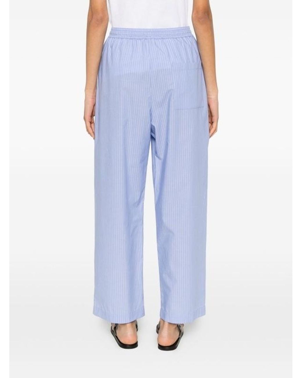 The Row Blue Drawstring Casual Pants