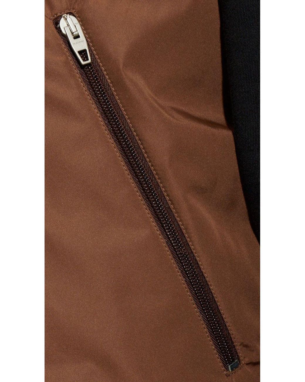 Jil Sander Brown Padded Zip-Up Vest for men