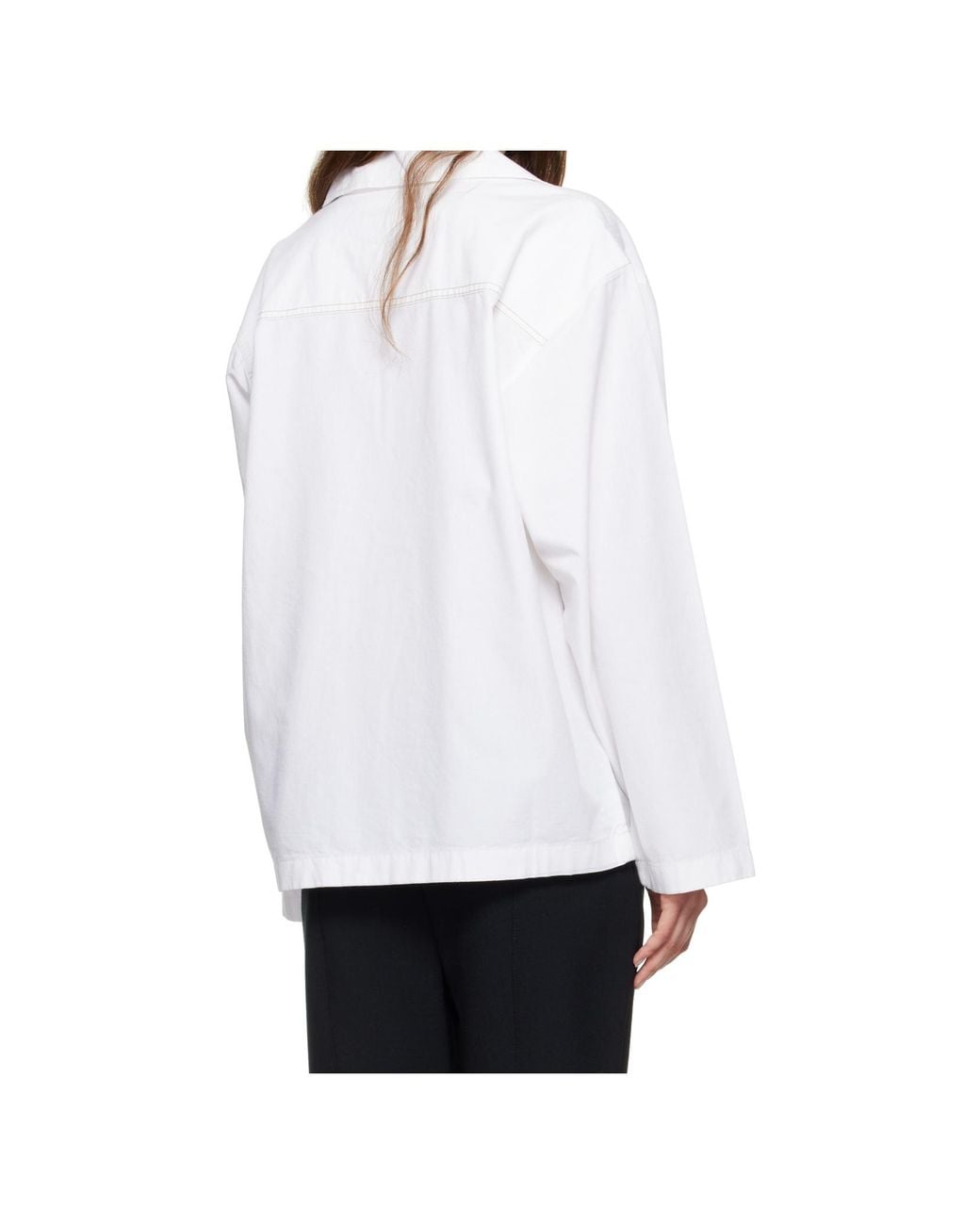 Victoria Beckham White Cotton Blouse