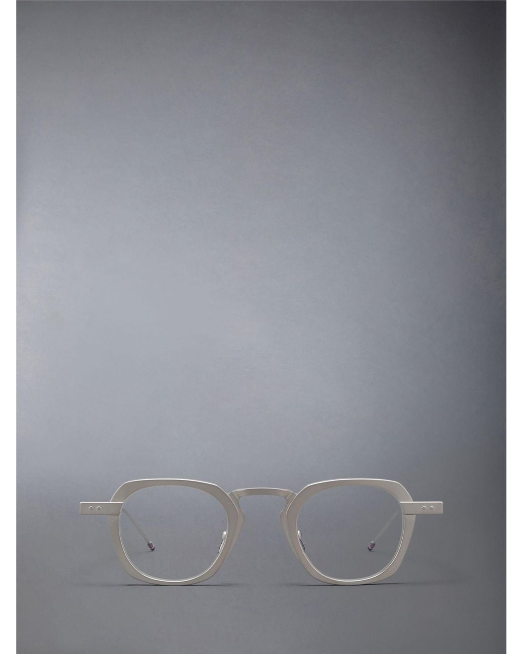 Thom Browne Gray Eyewear Square Frame Glasses for men