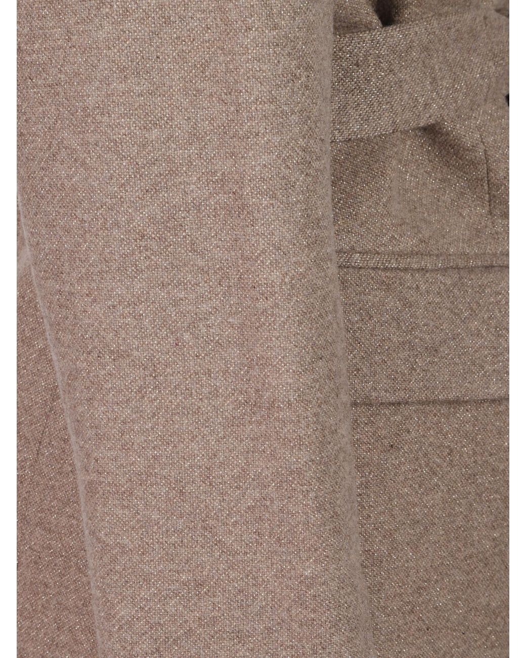 Peserico Brown Long-Sleeved Belted Blazer