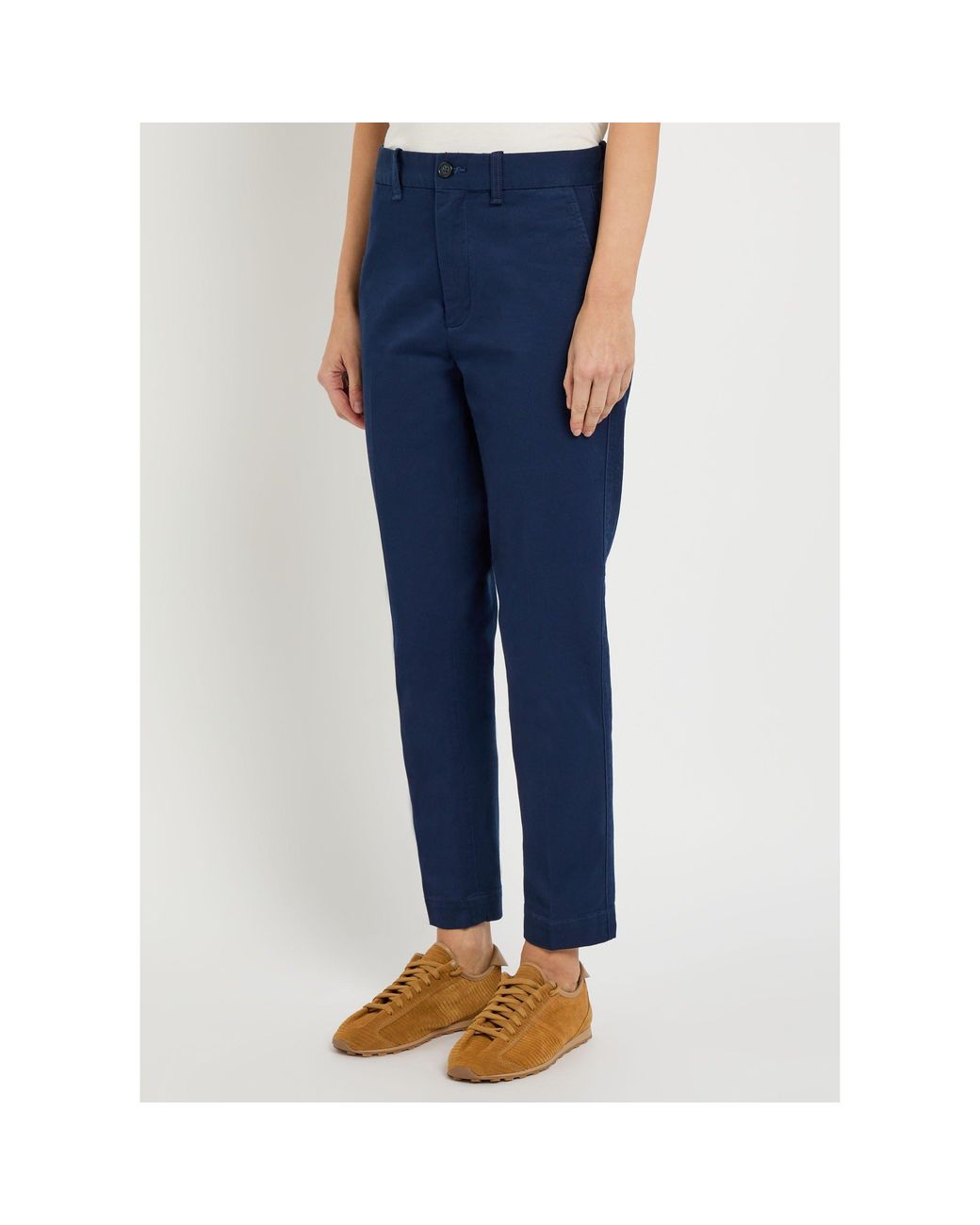 Polo Ralph Lauren Blue Straight Leg Cotton Trousers