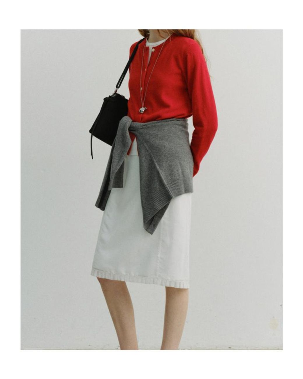 DUNST Red Long-Sleeve Cardigan