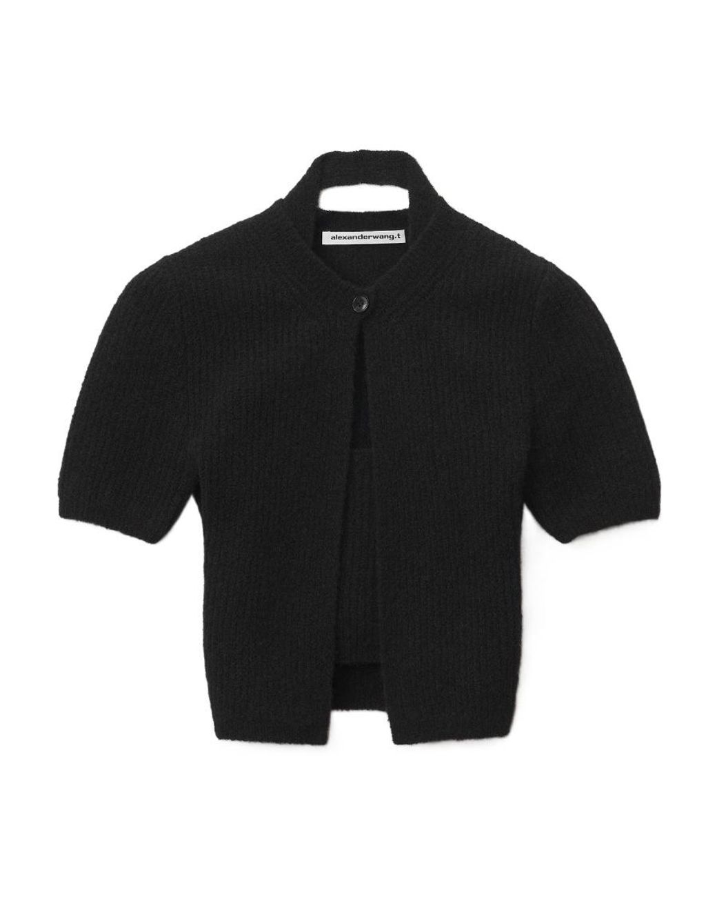 Alexander Wang Black T By Short-Sleeved Twinset Cardigan