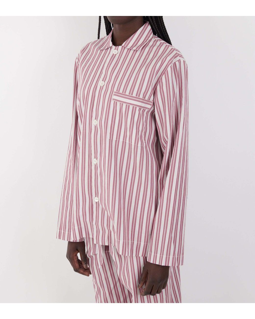Tekla Red Striped Shirt Pajamas
