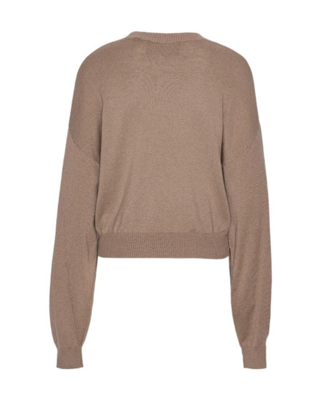 ROTATE BIRGER CHRISTENSEN Natural Basic Crewneck Jumper