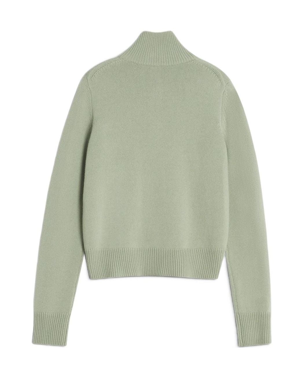 Maison Kitsuné Green Maison Kitsuné Fox Head Intarsia High-Neck Cardigan
