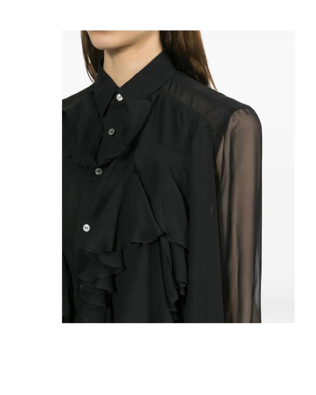 Comme des Garçons Black Ruffled Shirt