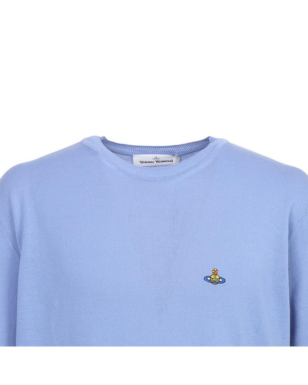 Vivienne Westwood Blue Short-Sleeved Knitted T-Shirt for men