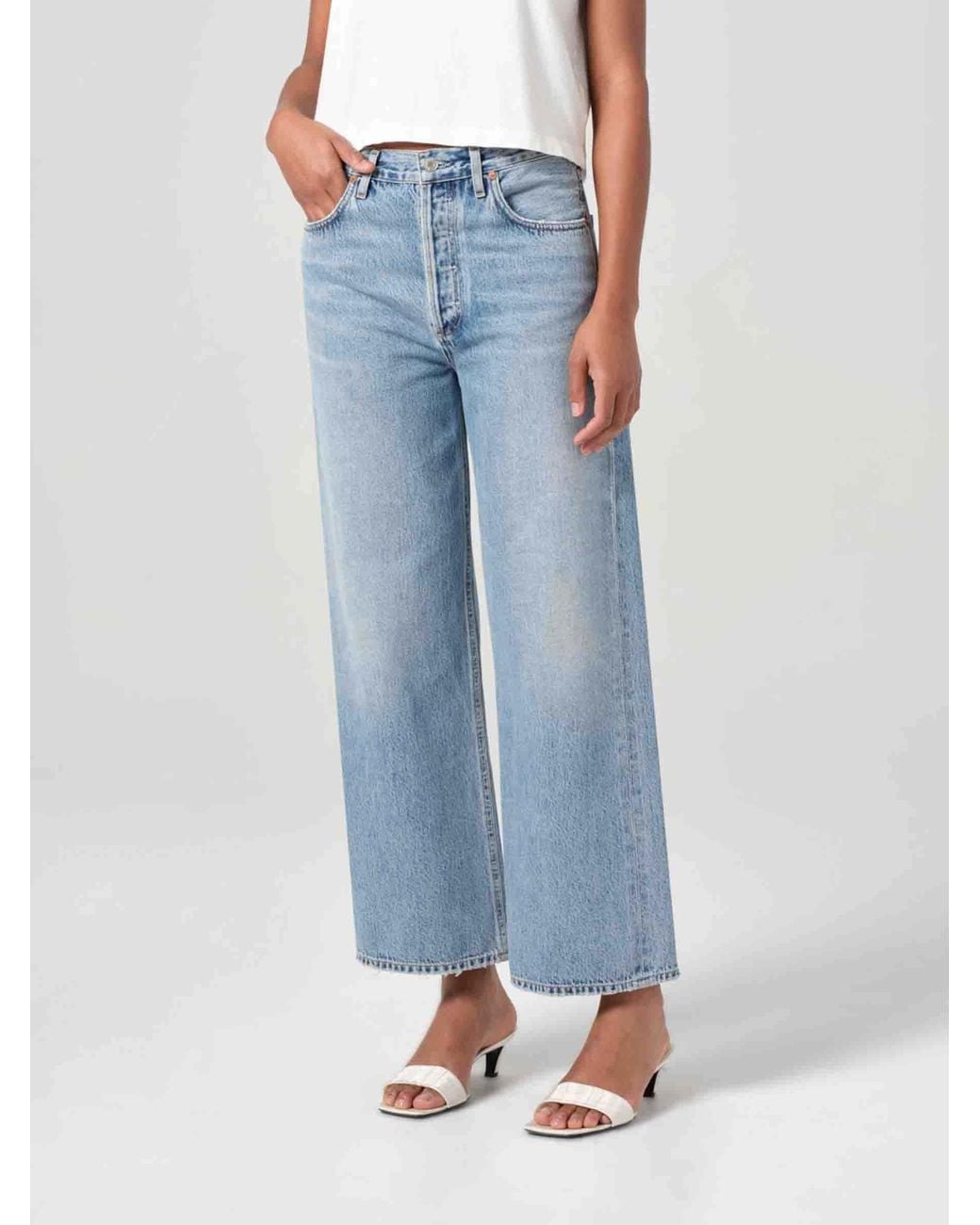 Agolde Blue Jeans With Belt Loops