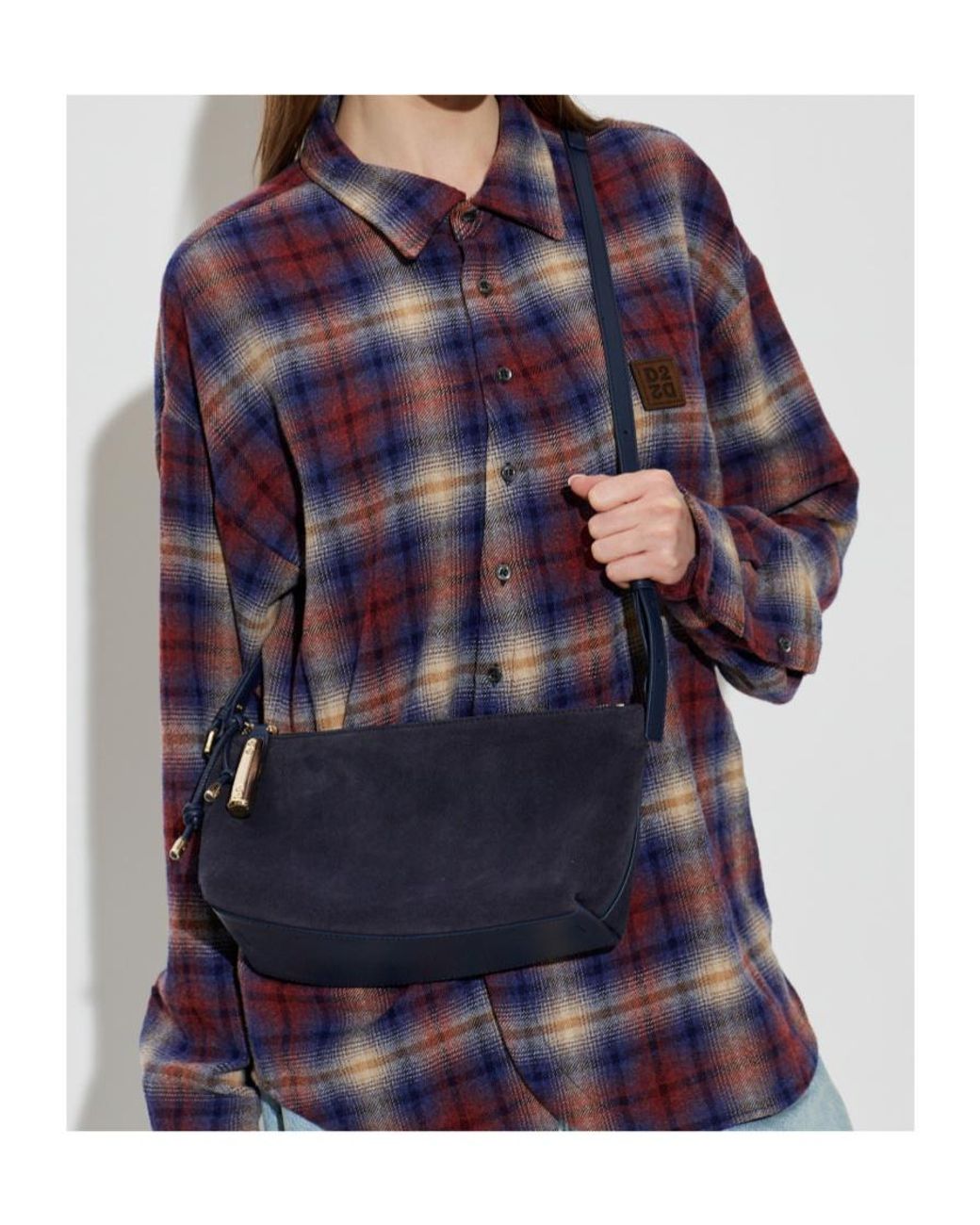 Furla Blue Zip-Top Shoulder Bag
