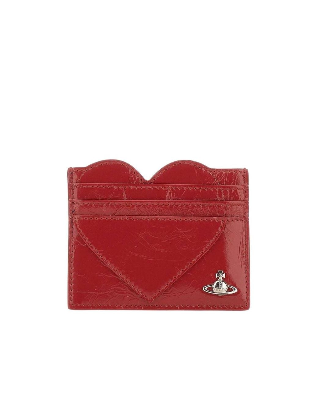 Vivienne Westwood Red Heart Card Holder Wallet
