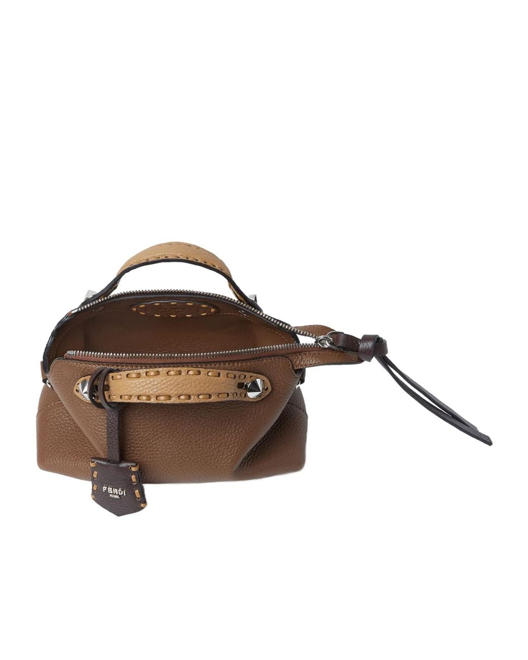 Fendi Brown By The Way Soft Selleria Mini Handbag