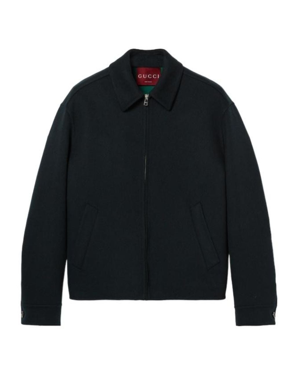 Gucci Black Jacquard Zipper Jacket for men