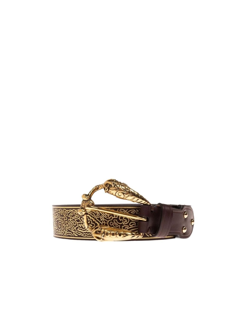 Etro Multicolor Engraved Buckle Belt