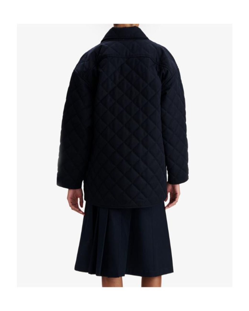 A.P.C. Blue Georges Quilted Wool Jacket