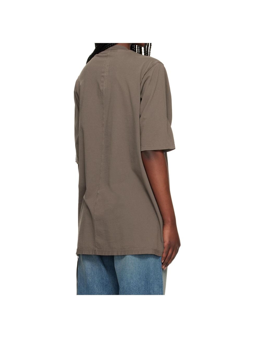 Rick Owens Brown Crew Neck T-Shirt