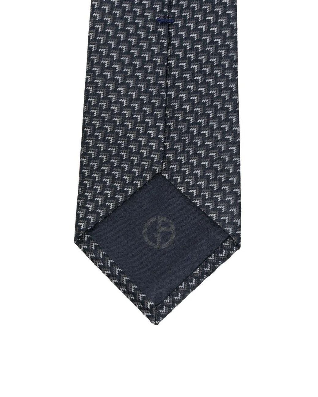 Giorgio Armani Blue Pattern-Jacquard Tie for men