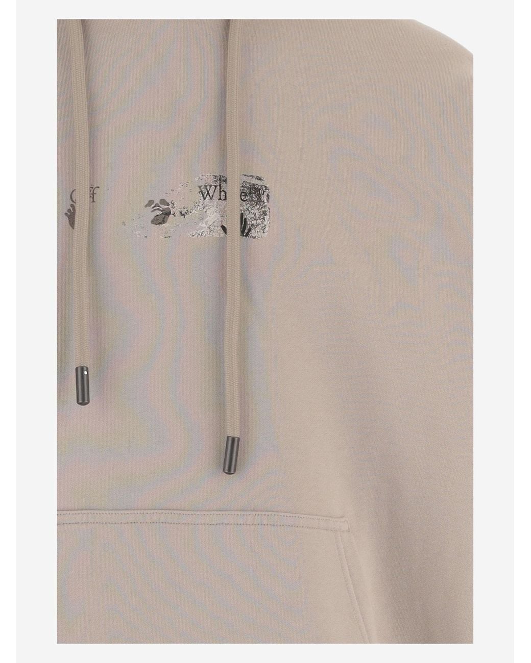 Off-White c/o Virgil Abloh Gray Spices Arrow Skate Drawstring Hoodie for men