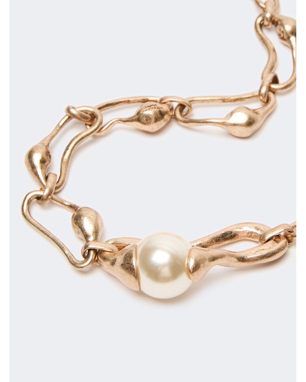 Weekend by Maxmara White Wkabronte Faux-Pearl Cable-Link Necklace