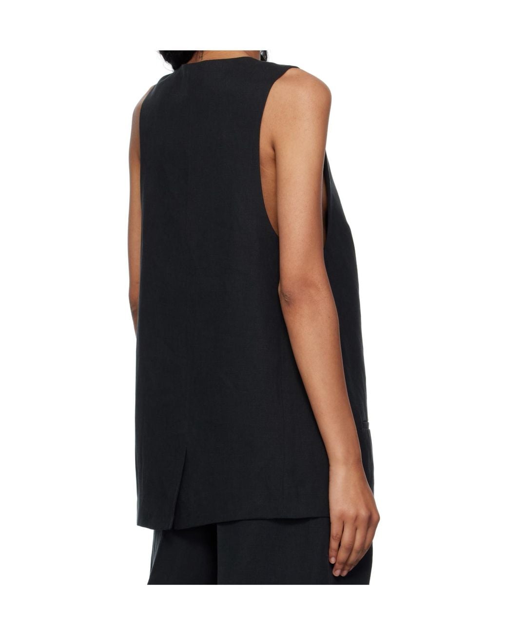 Frankie Shop Black Button Vest